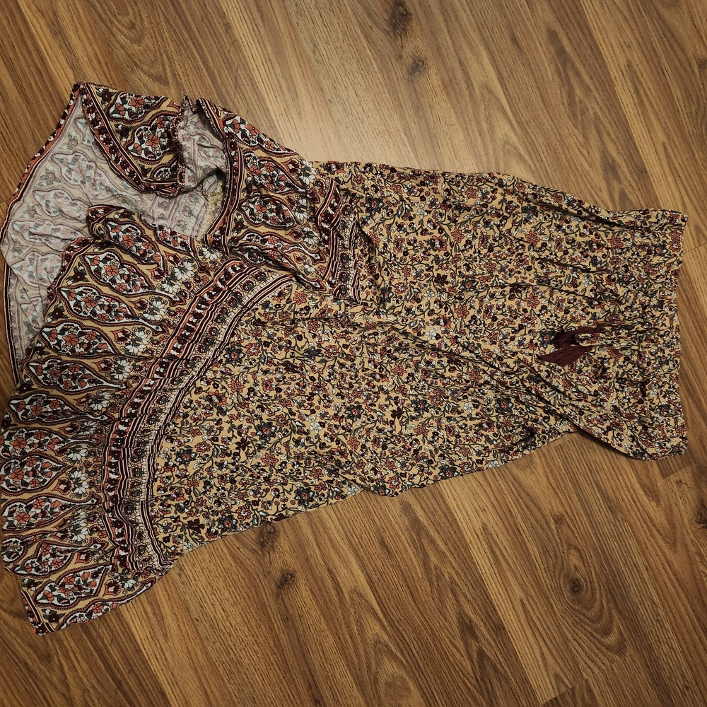 Extra Small Floral Bohemian Maxi Skirt - Gypsy Skirt